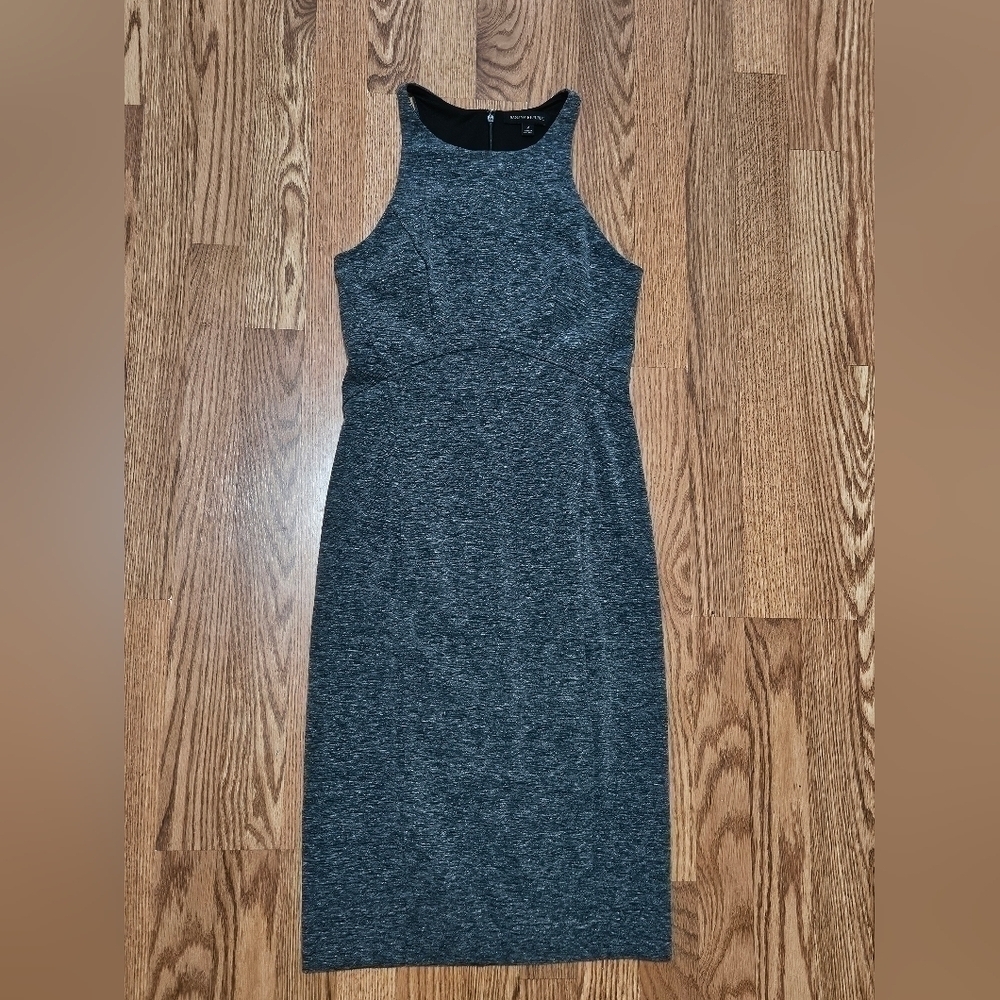 BANANA REPUBLIC Grey Heathered Racerback Bodycon Dress
